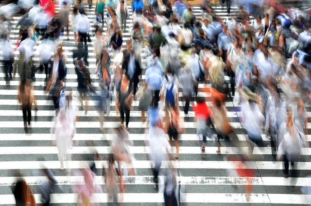 pedestrians, people, busy, movement, hectic, osaka, city, japan, street, asia, crowded, crossing, walking, people, people, people, people, people. Comparing foot traffic with actual purchase potential